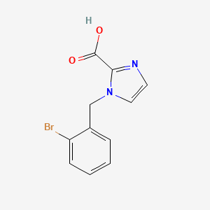 molecular formula C11H9BrN2O2 B2710798 1-(2-Bromobenzyl)-1H-imidazole-2-carboxylic acid CAS No. 1439899-21-4