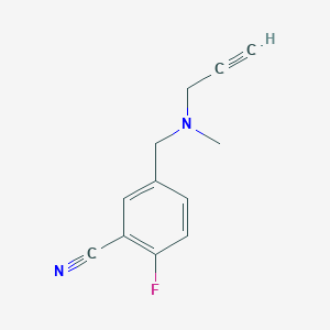 2-Fluoro-5-[[methyl(prop-2-ynyl)amino]methyl]benzonitrile