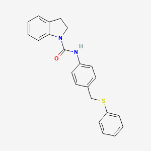 N-{4-[(phenylsulfanyl)methyl]phenyl}-1-indolinecarboxamide