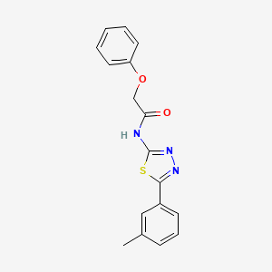 molecular formula C17H15N3O2S B2710819 2-phenoxy-N-(5-(m-tolyl)-1,3,4-thiadiazol-2-yl)acetamide CAS No. 392244-16-5
