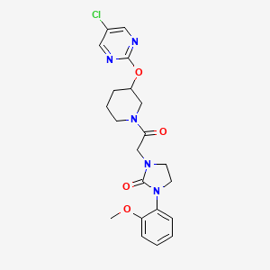 1-(2-(3-((5-Chloropyrimidin-2-yl)oxy)piperidin-1-yl)-2-oxoethyl)-3-(2-methoxyphenyl)imidazolidin-2-one