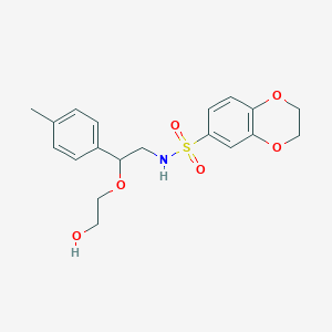 N-(2-(2-hydroxyethoxy)-2-(p-tolyl)ethyl)-2,3-dihydrobenzo[b][1,4]dioxine-6-sulfonamide