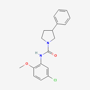 molecular formula C18H19ClN2O2 B2710831 N-(5-chloro-2-methoxyphenyl)-3-phenylpyrrolidine-1-carboxamide CAS No. 1210756-39-0