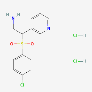 2-[(4-Chlorophenyl)sulfonyl]-2-(pyridin-3-yl)ethylamine dihydrochloride