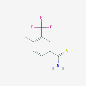molecular formula C9H8F3NS B2710836 4-甲基-3-(三氟甲基)苯基硫脲 CAS No. 1538699-47-6