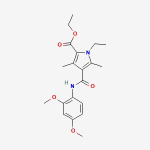 ethyl 4-((2,4-dimethoxyphenyl)carbamoyl)-1-ethyl-3,5-dimethyl-1H-pyrrole-2-carboxylate