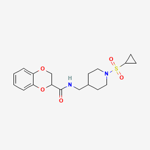 N-((1-(cyclopropylsulfonyl)piperidin-4-yl)methyl)-2,3-dihydrobenzo[b][1,4]dioxine-2-carboxamide