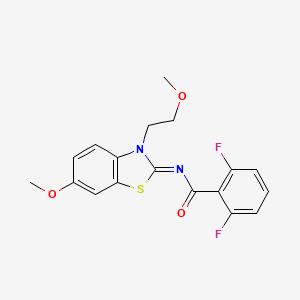 molecular formula C18H16F2N2O3S B2710865 (Z)-2,6-difluoro-N-(6-methoxy-3-(2-methoxyethyl)benzo[d]thiazol-2(3H)-ylidene)benzamide CAS No. 865161-64-4
