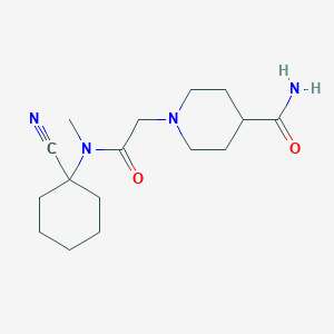 1-{[(1-Cyanocyclohexyl)(methyl)carbamoyl]methyl}piperidine-4-carboxamide