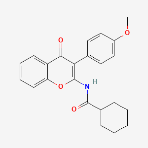 molecular formula C23H23NO4 B2710870 N-[3-(4-methoxyphenyl)-4-oxo-4H-chromen-2-yl]cyclohexanecarboxamide CAS No. 900295-36-5