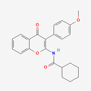 N-[3-(4-methoxyphenyl)-4-oxochromen-2-yl]cyclohexanecarboxamide