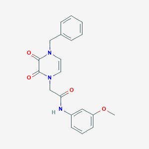 molecular formula C20H19N3O4 B2710880 2-(4-benzyl-2,3-dioxo-3,4-dihydropyrazin-1(2H)-yl)-N-(3-methoxyphenyl)acetamide CAS No. 899724-85-7