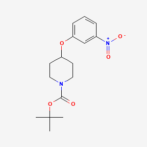molecular formula C16H22N2O5 B2710882 tert-Butyl 4-(3-nitrophenoxy)piperidine-1-carboxylate CAS No. 586412-88-6