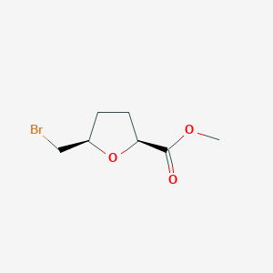 molecular formula C7H11BrO3 B2710891 Methyl (2S,5R)-5-(bromomethyl)oxolane-2-carboxylate CAS No. 2402789-93-7
