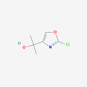 molecular formula C6H8ClNO2 B2710895 2-(2-Chloro-1,3-oxazol-4-YL)propan-2-OL CAS No. 1393584-83-2