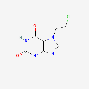 molecular formula C8H9ClN4O2 B2710909 7-(2-chloroethyl)-3-methyl-3,7-dihydro-1H-purine-2,6-dione CAS No. 330558-88-8
