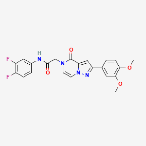 molecular formula C22H18F2N4O4 B2710918 N-(3,4-difluorophenyl)-2-(2-(3,4-dimethoxyphenyl)-4-oxopyrazolo[1,5-a]pyrazin-5(4H)-yl)acetamide CAS No. 941981-88-0