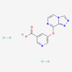 5-{[1,2,4]Triazolo[4,3-a]pyrazin-8-yloxy}pyridine-3-carboxylic acid dihydrochloride