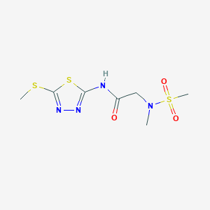 2-(N-methylmethylsulfonamido)-N-(5-(methylthio)-1,3,4-thiadiazol-2-yl)acetamide