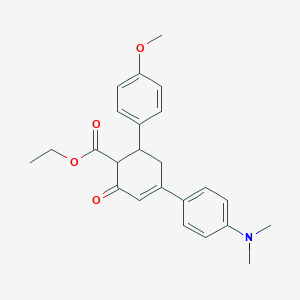 molecular formula C24H27NO4 B2710927 Ethyl 4-[4-(dimethylamino)phenyl]-6-(4-methoxyphenyl)-2-oxocyclohex-3-ene-1-carboxylate CAS No. 1795298-27-9