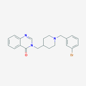 3-[[1-[(3-Bromophenyl)methyl]piperidin-4-yl]methyl]quinazolin-4-one