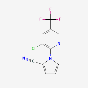 1-[3-chloro-5-(trifluoromethyl)-2-pyridinyl]-1H-pyrrole-2-carbonitrile