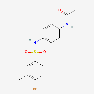 molecular formula C15H15BrN2O3S B2710930 N-[4-(4-bromo-3-methylbenzenesulfonamido)phenyl]acetamide CAS No. 1004373-42-5