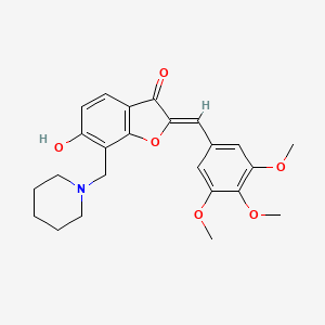 (Z)-6-hydroxy-7-(piperidin-1-ylmethyl)-2-(3,4,5-trimethoxybenzylidene)benzofuran-3(2H)-one