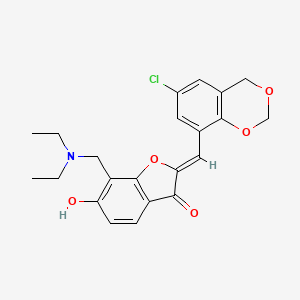 (Z)-2-((6-chloro-4H-benzo[d][1,3]dioxin-8-yl)methylene)-7-((diethylamino)methyl)-6-hydroxybenzofuran-3(2H)-one