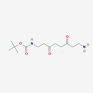 molecular formula C13H24N2O4 B2710946 tert-butyl N-(8-amino-3,6-dioxooctyl)carbamate CAS No. 153086-78-3; 1958089-18-3