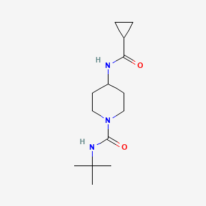 molecular formula C14H25N3O2 B2710947 N-(tert-butyl)-4-(cyclopropanecarboxamido)piperidine-1-carboxamide CAS No. 1798176-52-9