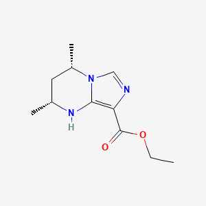 Rel-ethyl (2R,4S)-2,4-dimethyl-1,2,3,4-tetrahydroimidazo[1,5-a]pyrimidine-8-carboxylate