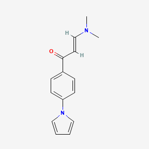 molecular formula C15H16N2O B2710963 (E)-3-(dimethylamino)-1-[4-(1H-pyrrol-1-yl)phenyl]-2-propen-1-one CAS No. 551930-66-6