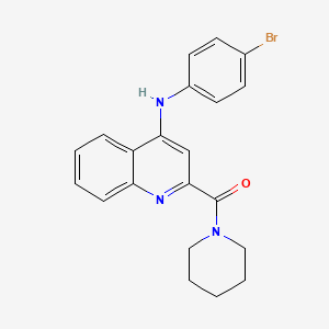 molecular formula C21H20BrN3O B2710970 N-(4-bromophenyl)-2-(piperidine-1-carbonyl)quinolin-4-amine CAS No. 1226432-29-6