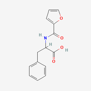 molecular formula C14H13NO4 B2710974 2-[(Furan-2-carbonyl)-amino]-3-phenyl-propionic acid CAS No. 1361143-16-9