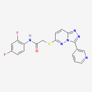 molecular formula C18H12F2N6OS B2710978 N-(2,4-difluorophenyl)-2-{[3-(pyridin-3-yl)-[1,2,4]triazolo[4,3-b]pyridazin-6-yl]sulfanyl}acetamide CAS No. 868968-61-0