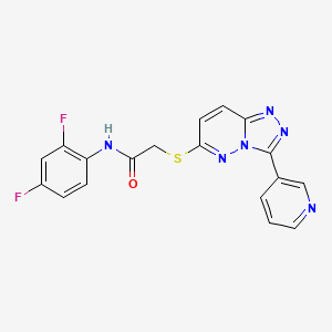 molecular formula C18H12F2N6OS B2710978 N-(2,4-difluorophenyl)-2-[(3-pyridin-3-yl-[1,2,4]triazolo[4,3-b]pyridazin-6-yl)sulfanyl]acetamide CAS No. 868968-61-0
