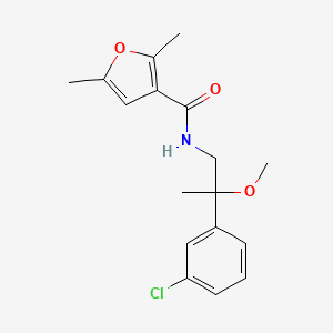 molecular formula C17H20ClNO3 B2711053 N-[2-(3-chlorophenyl)-2-methoxypropyl]-2,5-dimethylfuran-3-carboxamide CAS No. 1788849-02-4