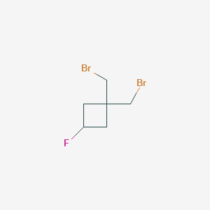 molecular formula C6H9Br2F B2711098 1,1-Bis(bromomethyl)-3-fluorocyclobutane CAS No. 2567503-44-8
