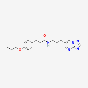 molecular formula C20H25N5O2 B2711145 N-(3-([1,2,4]triazolo[1,5-a]pyrimidin-6-yl)propyl)-3-(4-propoxyphenyl)propanamide CAS No. 2034615-50-2