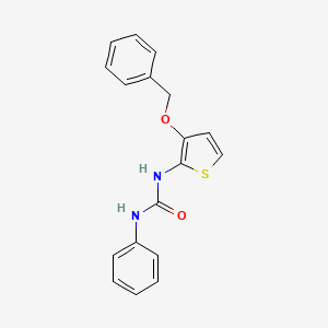 molecular formula C18H16N2O2S B2711162 N-[3-(benzyloxy)-2-thienyl]-N'-phenylurea CAS No. 339009-50-6