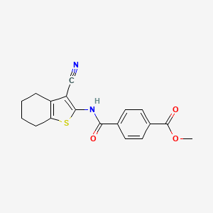 Methyl 4-((3-cyano-4,5,6,7-tetrahydrobenzo[b]thiophen-2-yl)carbamoyl)benzoate