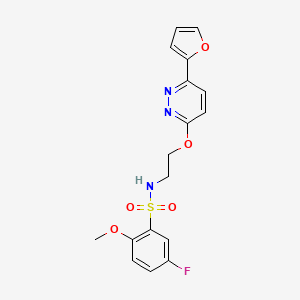 5-fluoro-N-(2-((6-(furan-2-yl)pyridazin-3-yl)oxy)ethyl)-2-methoxybenzenesulfonamide