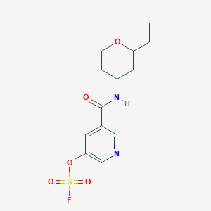 3-[(2-Ethyloxan-4-yl)carbamoyl]-5-fluorosulfonyloxypyridine