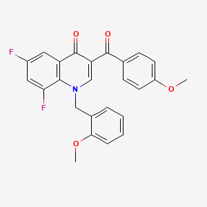 6,8-Difluoro-3-(4-methoxybenzoyl)-1-[(2-methoxyphenyl)methyl]-1,4-dihydroquinolin-4-one