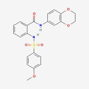 N-(2,3-dihydro-1,4-benzodioxin-6-yl)-2-(4-methoxybenzenesulfonamido)benzamide