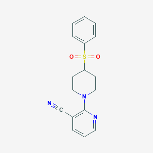 2-[4-(Benzenesulfonyl)piperidin-1-yl]pyridine-3-carbonitrile