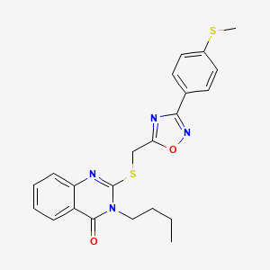 3-butyl-2-(((3-(4-(methylthio)phenyl)-1,2,4-oxadiazol-5-yl)methyl)thio)quinazolin-4(3H)-one