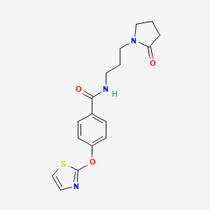 N-(3-(2-oxopyrrolidin-1-yl)propyl)-4-(thiazol-2-yloxy)benzamide