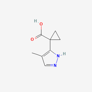 1-(4-Methyl-1H-pyrazol-5-yl)cyclopropane-1-carboxylic acid